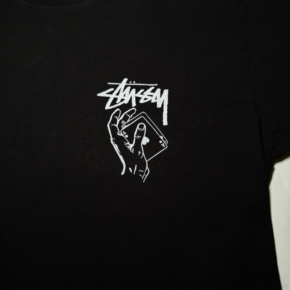 Stussy Shuffle Pigment Dyed Tee in Black - Picture 5 of 5